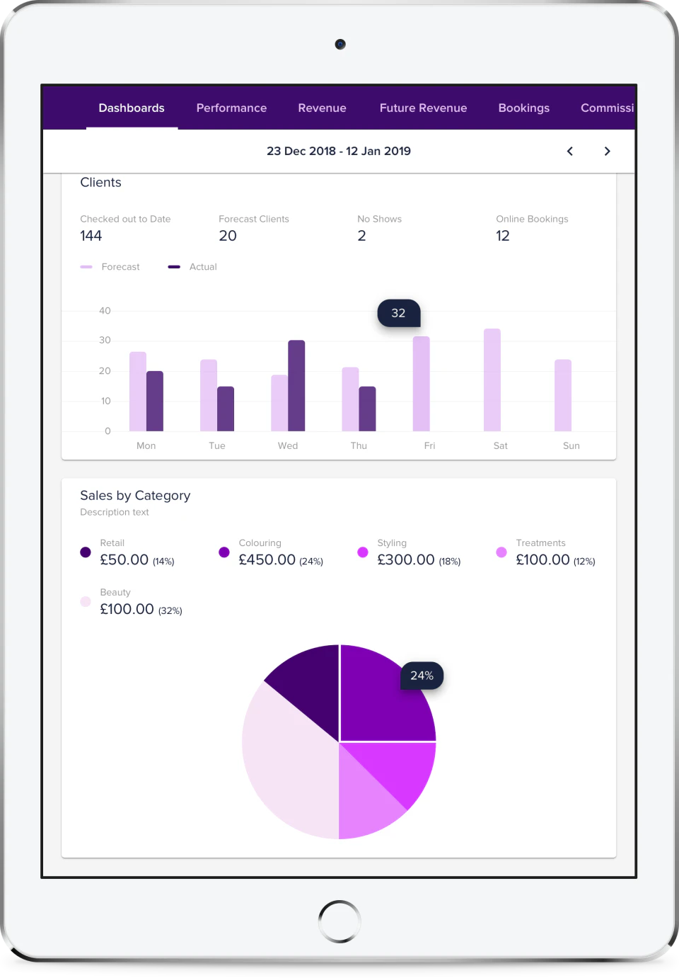 screenshot of Slick for Salon